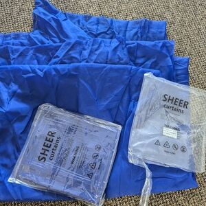 Royal blue sheer curtains